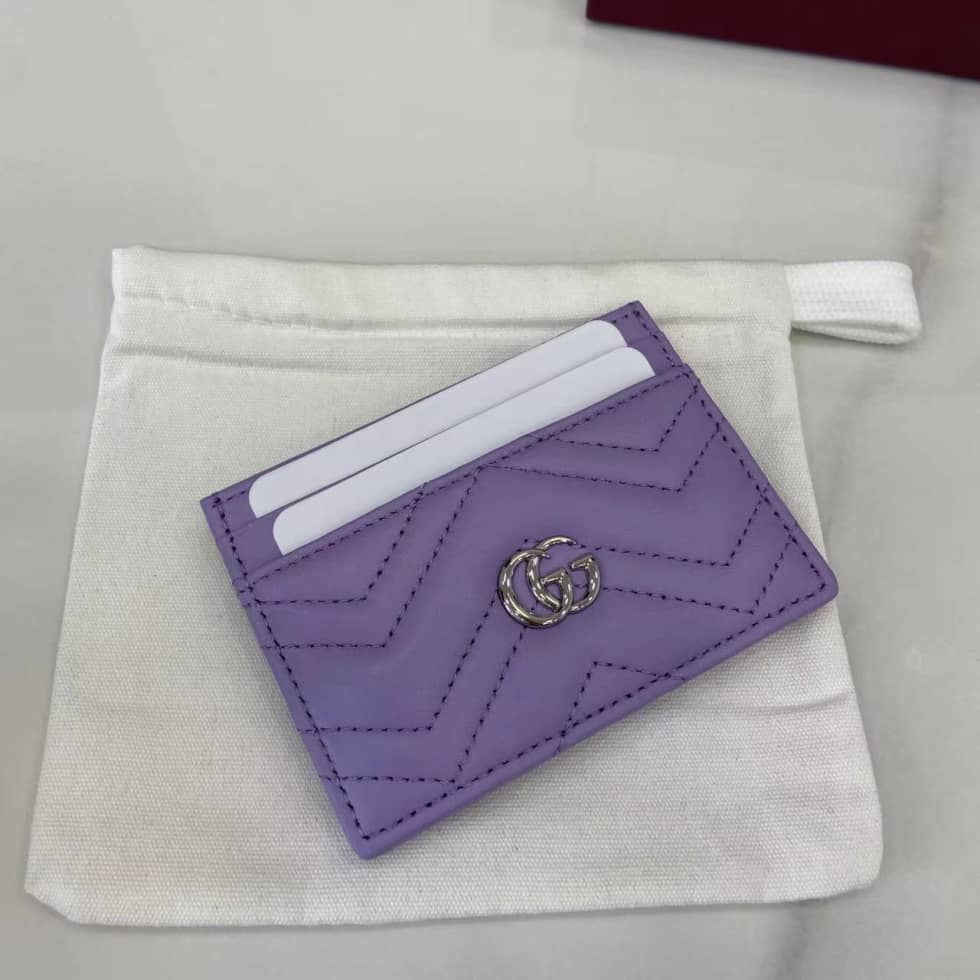Gucci GG Marmont Purple Card Case 443127_4_159229 Gucci GG Marmont Purple Card Case 443127