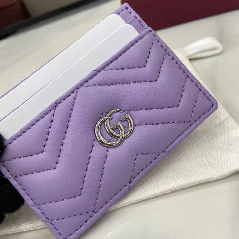 Gucci GG Marmont Purple Card Case 443127_5_159229 Gucci GG Marmont Purple Card Case 443127