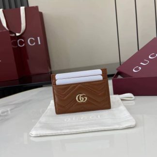 Gucci GG Marmont Brown Card Case 443127