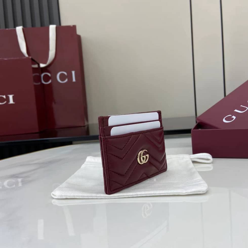Gucci GG Marmont Red Card Case 443127_2_159249 Gucci GG Marmont Red Card Case 443127
