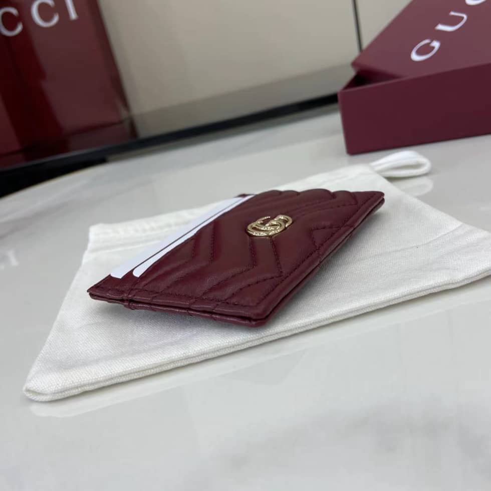 Gucci GG Marmont Red Card Case 443127_3_159249 Gucci GG Marmont Red Card Case 443127
