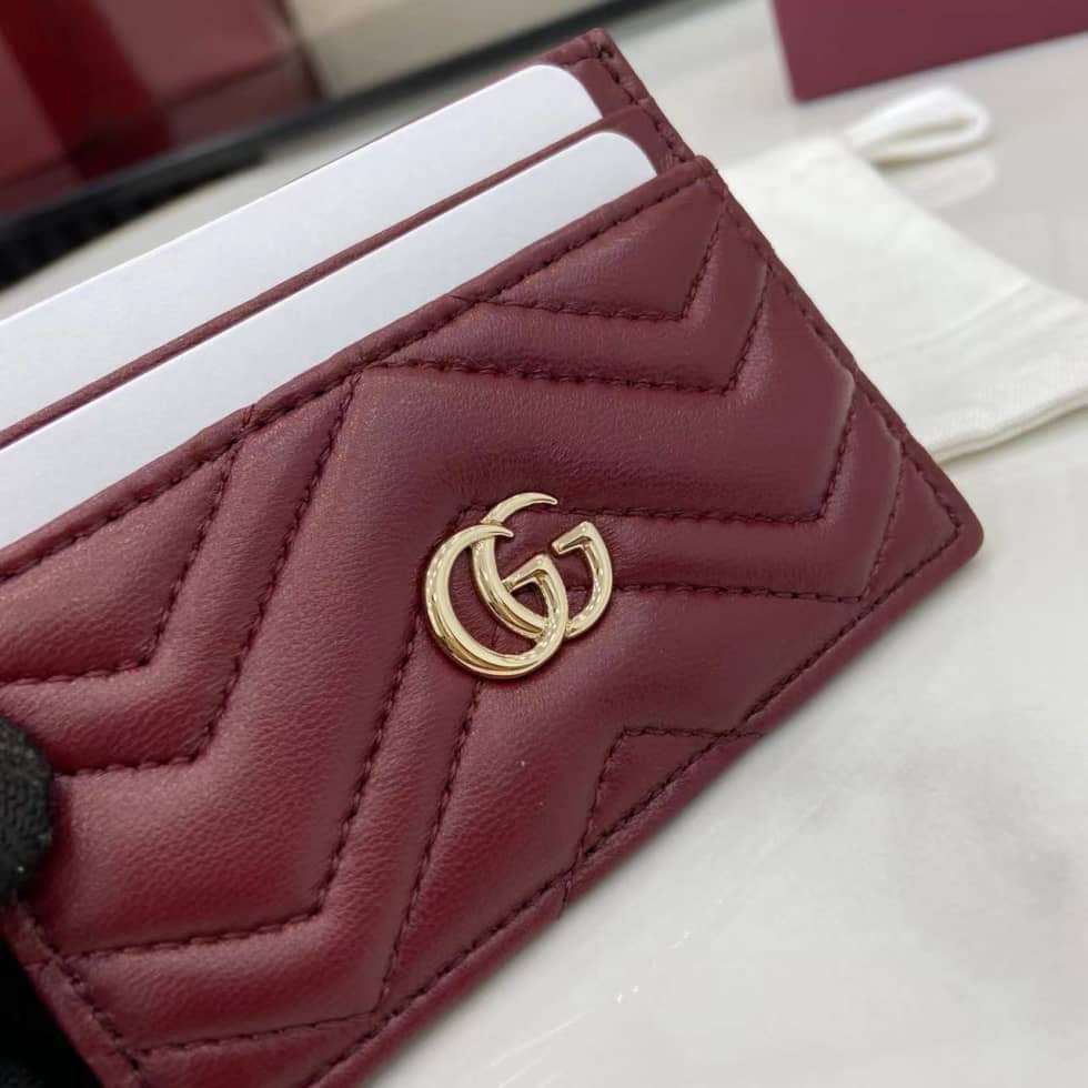 Gucci GG Marmont Red Card Case 443127_5_159249 Gucci GG Marmont Red Card Case 443127