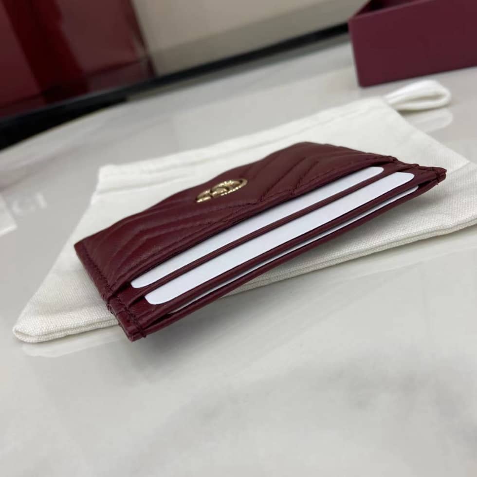 Gucci GG Marmont Red Card Case 443127_6_159249 Gucci GG Marmont Red Card Case 443127