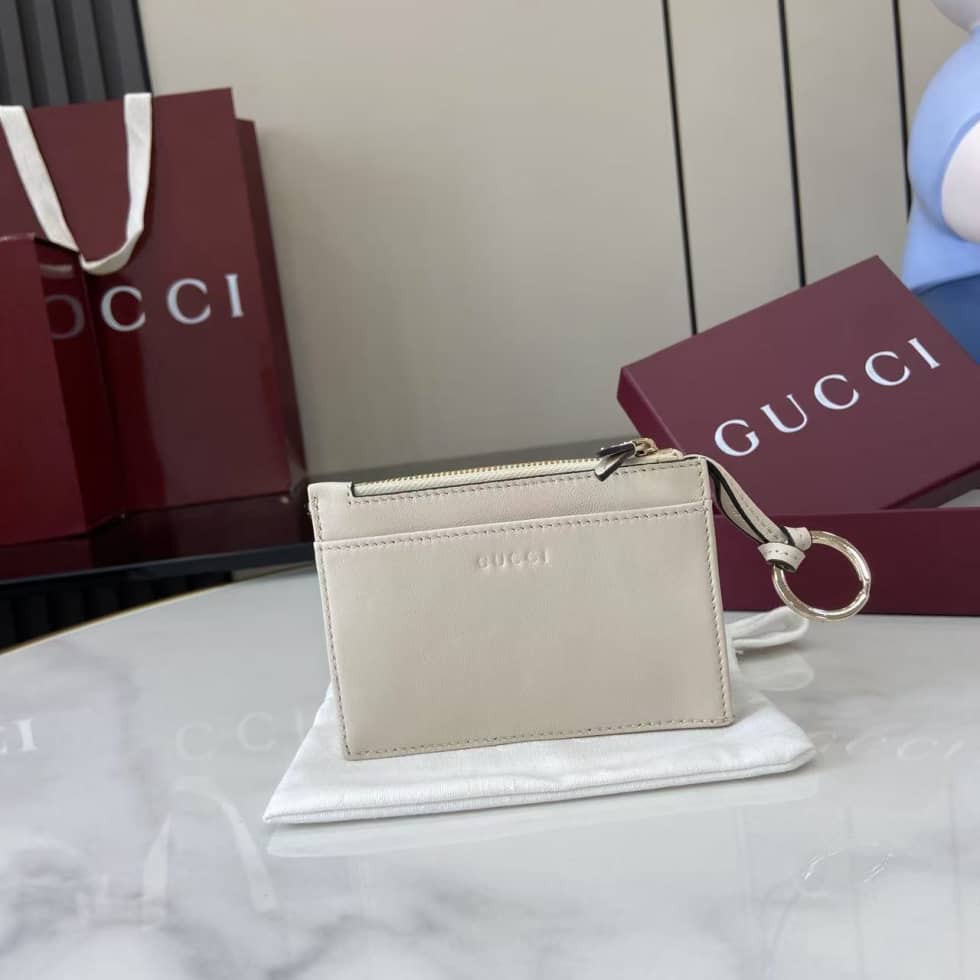 Gucci GG Marmont Zip White Key Pouch 837747_1_159269 Gucci GG Marmont Zip White Key Pouch 837747