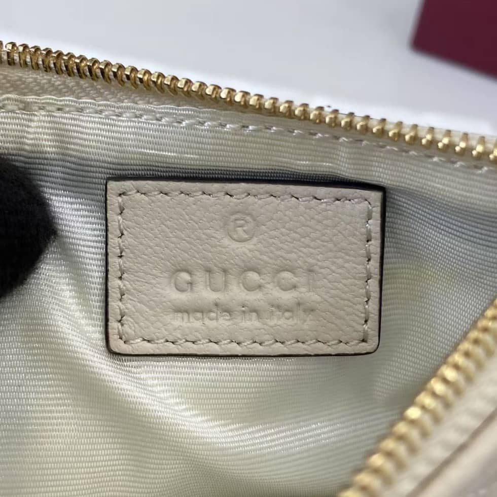 Gucci GG Marmont Zip White Key Pouch 837747_7_159269 Gucci GG Marmont Zip White Key Pouch 837747