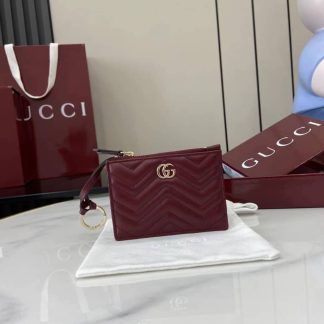 Gucci GG Marmont Zip Red Key Pouch 837747