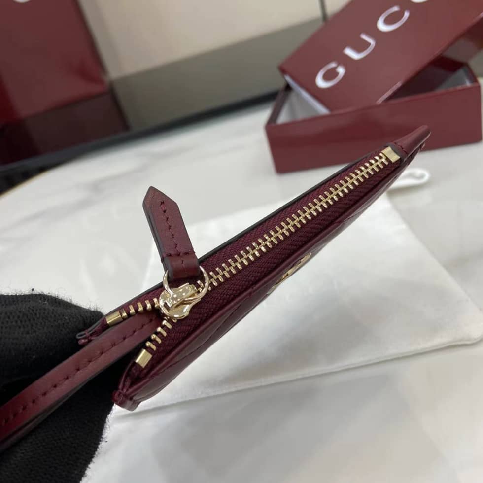 Gucci GG Marmont Zip Red Key Pouch 837747_6_159329 Gucci GG Marmont Zip Red Key Pouch 837747