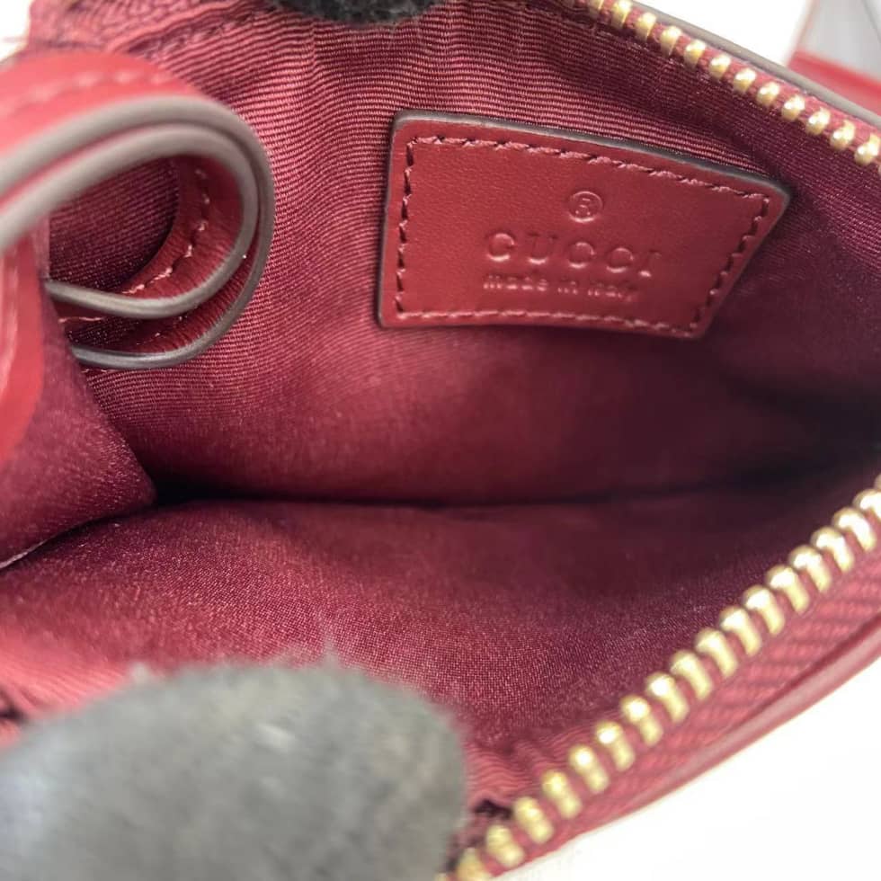 Gucci GG Marmont Zip Red Key Pouch 837747_7_159329 Gucci GG Marmont Zip Red Key Pouch 837747