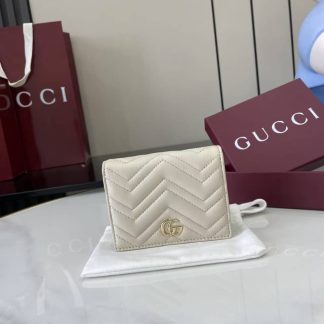 Gucci GG Marmont White Bi-fold Wallet 466492