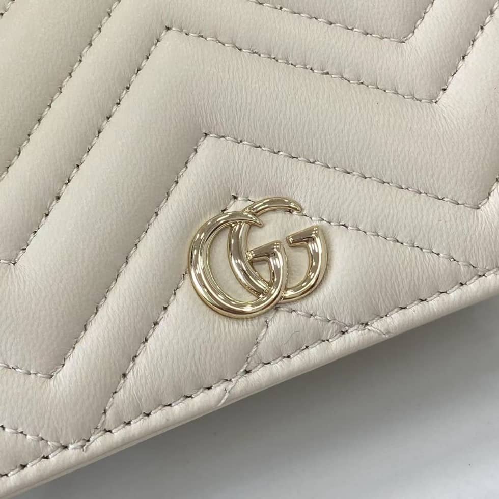 Gucci GG Marmont White Bi-fold Wallet 466492_5_159359 Gucci GG Marmont White Bi-fold Wallet 466492