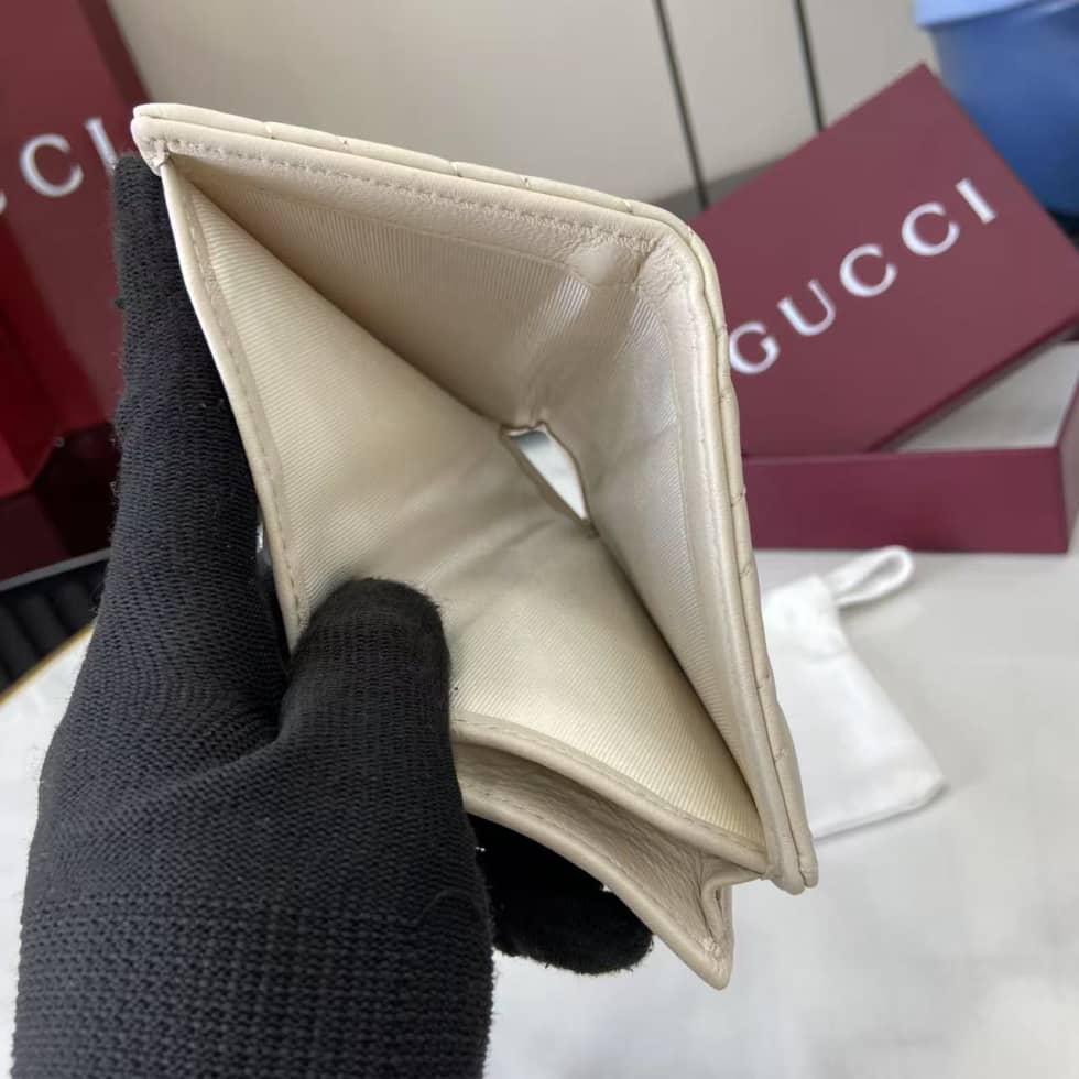 Gucci GG Marmont White Bi-fold Wallet 466492_8_159359 Gucci GG Marmont White Bi-fold Wallet 466492