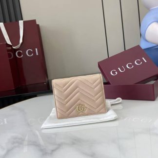 Gucci GG Marmont Pink Bi-fold Wallet 466492