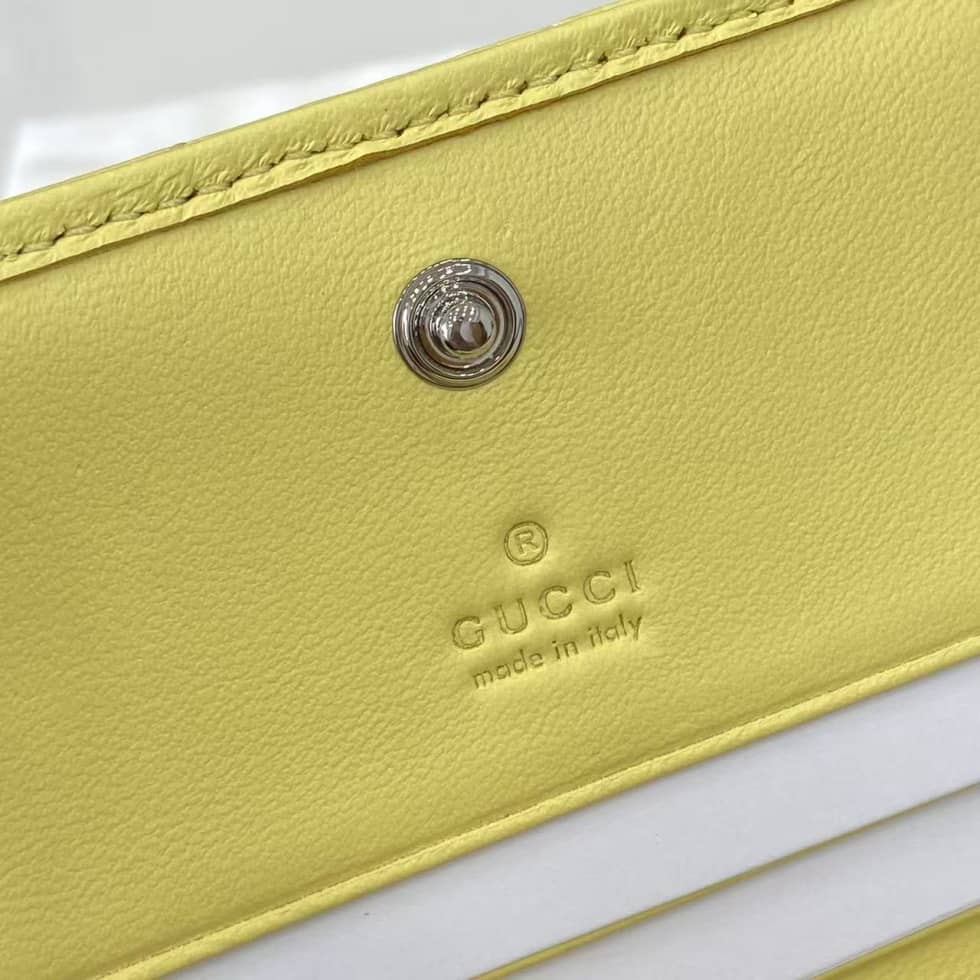 Gucci GG Marmont Yellow Bi-fold Wallet 466492_5_159379 Gucci GG Marmont Yellow Bi-fold Wallet 466492