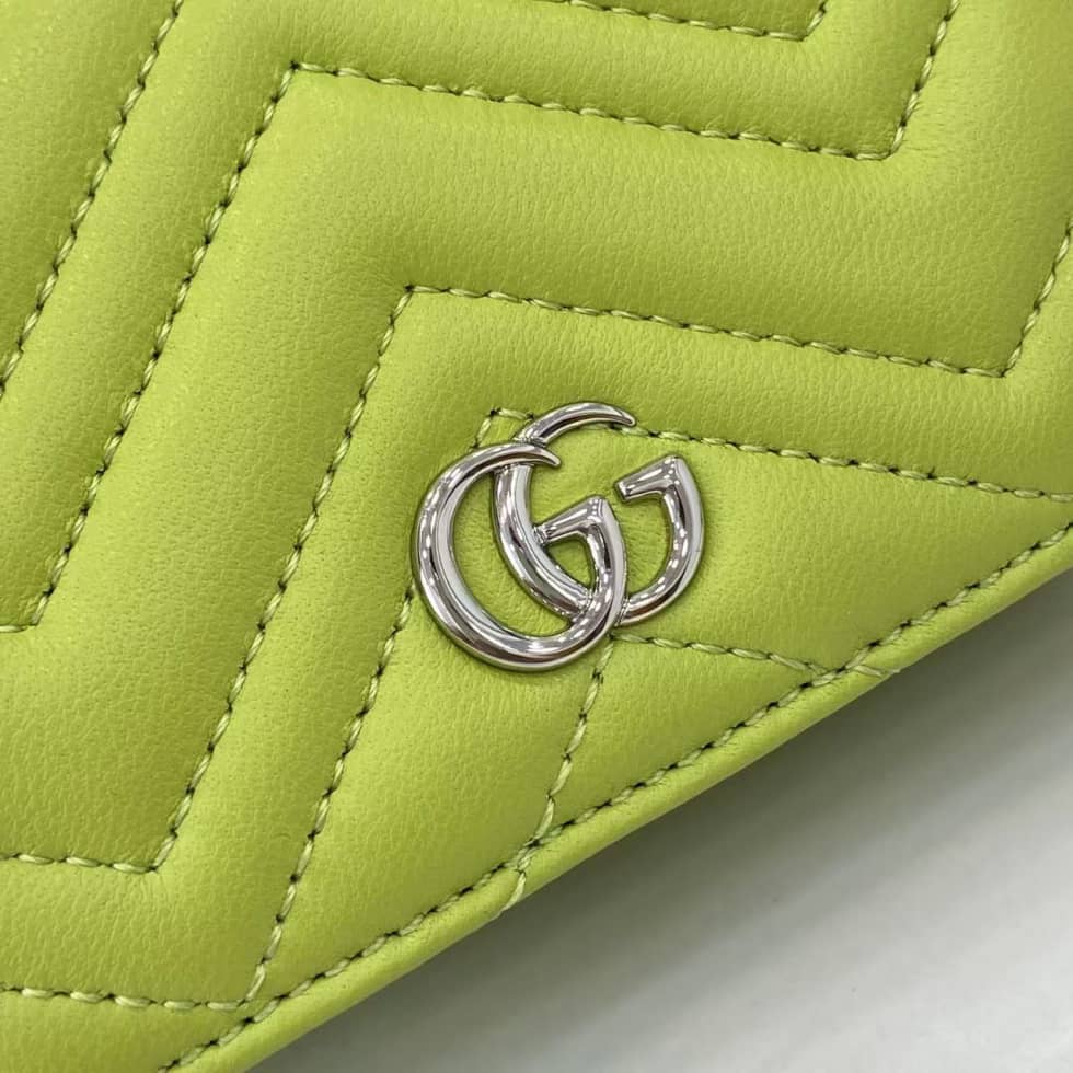 Gucci GG Marmont Green Bi-fold Wallet 466492_3_159389 Gucci GG Marmont Green Bi-fold Wallet 466492