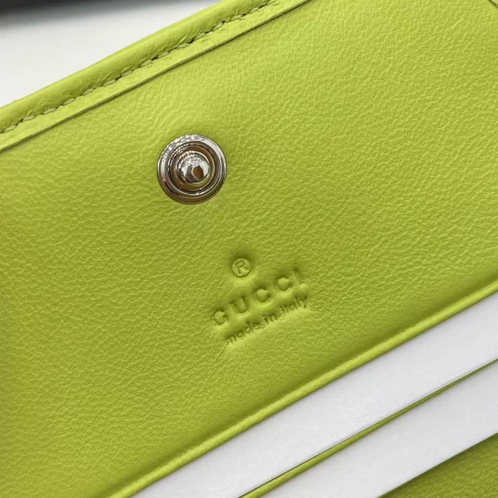 Gucci GG Marmont Green Bi-fold Wallet 466492_4_159389 Gucci GG Marmont Green Bi-fold Wallet 466492