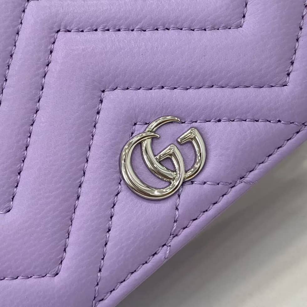Gucci GG Marmont Light Purple Bi-fold Wallet_4_159408 Gucci GG Marmont Light Purple Bi-fold Wallet