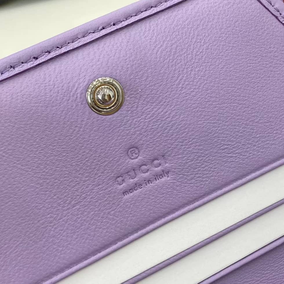 Gucci GG Marmont Light Purple Bi-fold Wallet_5_159408 Gucci GG Marmont Light Purple Bi-fold Wallet