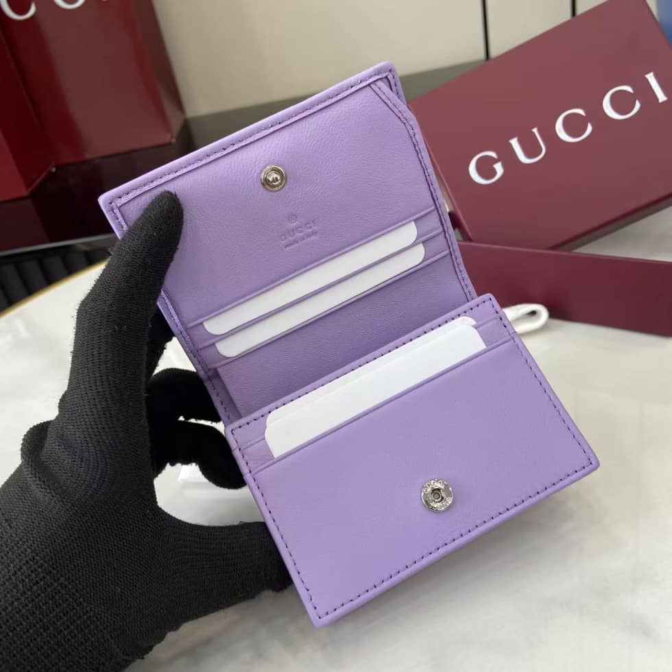 Gucci GG Marmont Light Purple Bi-fold Wallet_6_159408 Gucci GG Marmont Light Purple Bi-fold Wallet