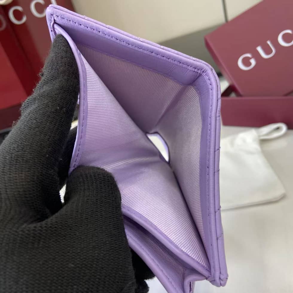Gucci GG Marmont Light Purple Bi-fold Wallet_8_159408 Gucci GG Marmont Light Purple Bi-fold Wallet