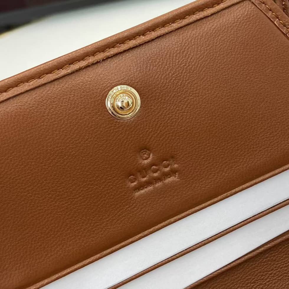 Gucci GG Marmont Brown Bi-fold Wallet 466492_5_159418 Gucci GG Marmont Brown Bi-fold Wallet 466492