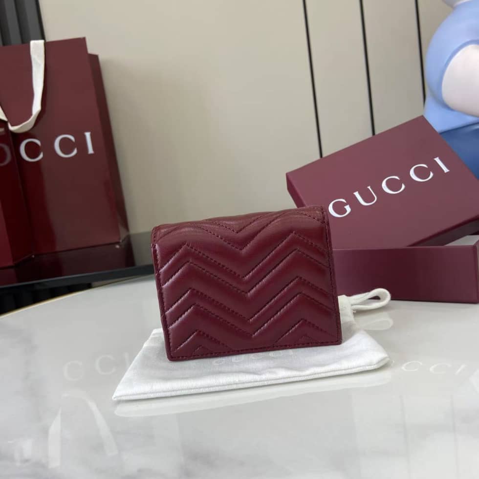 Gucci GG Marmont Red Bi-fold Wallet 466492_1_159428 Gucci GG Marmont Red Bi-fold Wallet 466492
