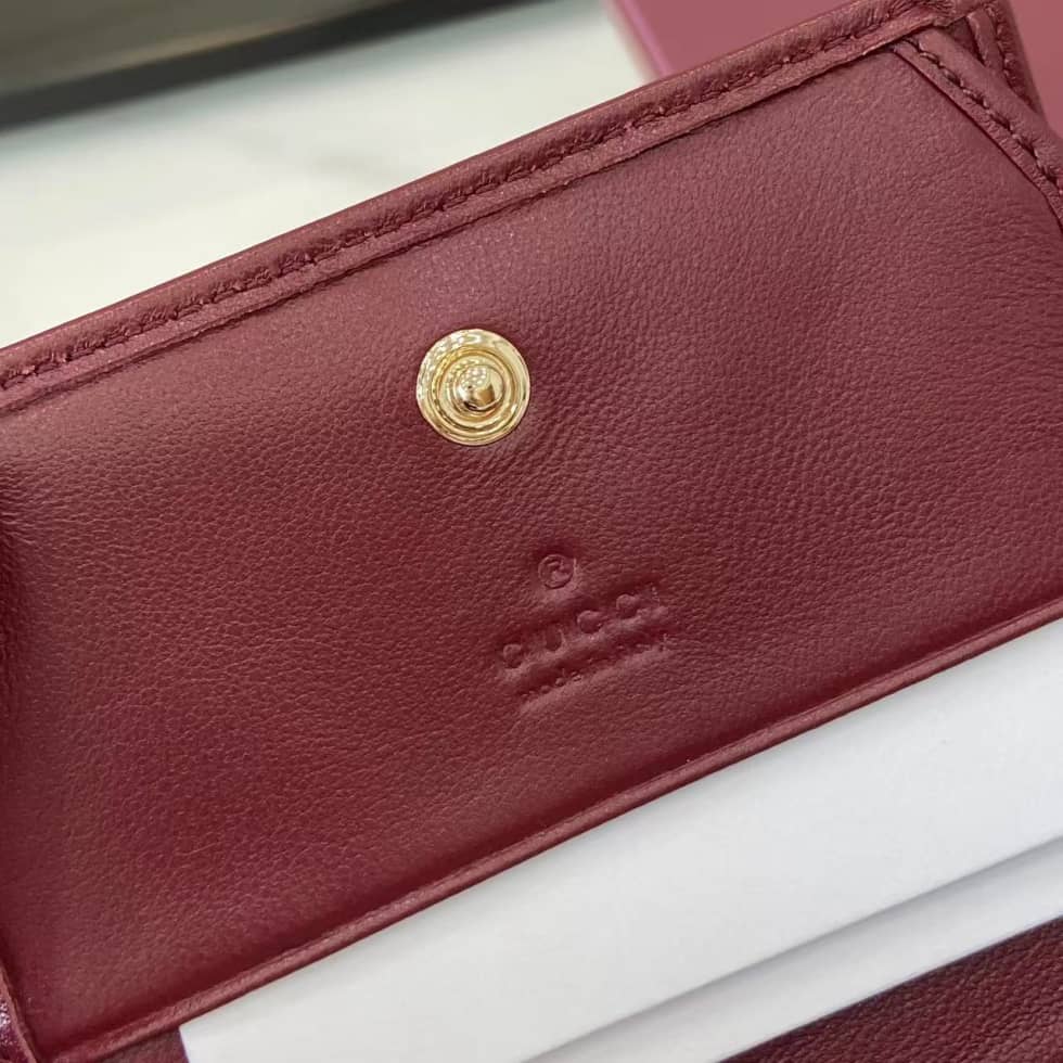 Gucci GG Marmont Red Bi-fold Wallet 466492_5_159428 Gucci GG Marmont Red Bi-fold Wallet 466492