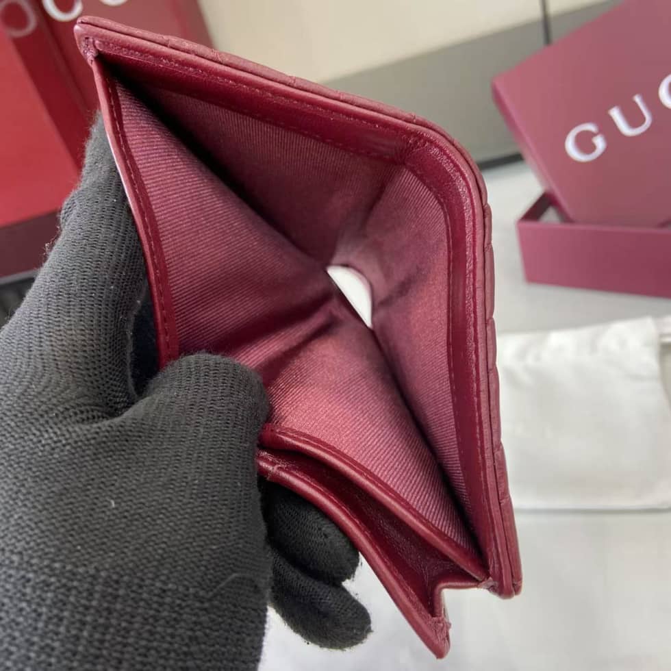Gucci GG Marmont Red Bi-fold Wallet 466492_8_159428 Gucci GG Marmont Red Bi-fold Wallet 466492