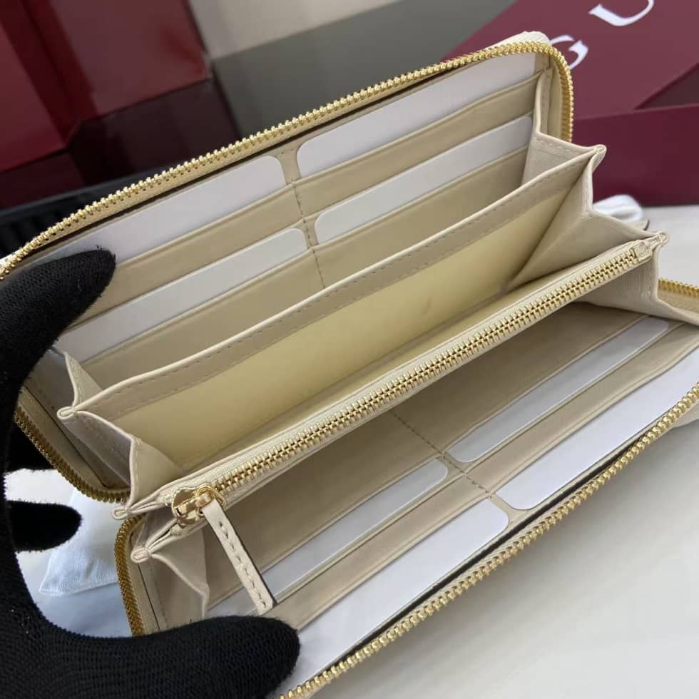 Gucci GG Marmont Leather White Zip Wallet 837758_8_159448 Gucci GG Marmont Leather White Zip Wallet 837758