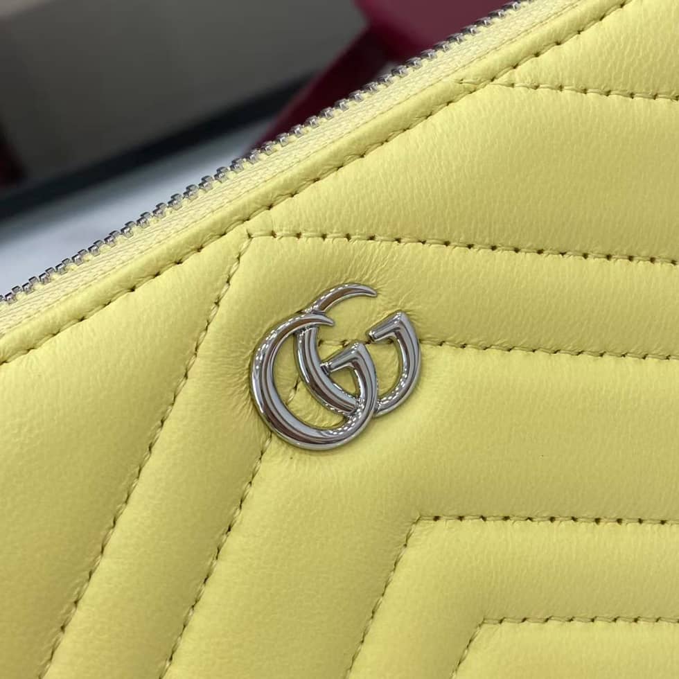 Gucci GG Marmont Leather Yellow Zip Wallet 837758_5_159468 Gucci GG Marmont Leather Yellow Zip Wallet 837758