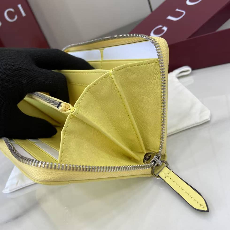 Gucci GG Marmont Leather Yellow Zip Wallet 837758_7_159468 Gucci GG Marmont Leather Yellow Zip Wallet 837758