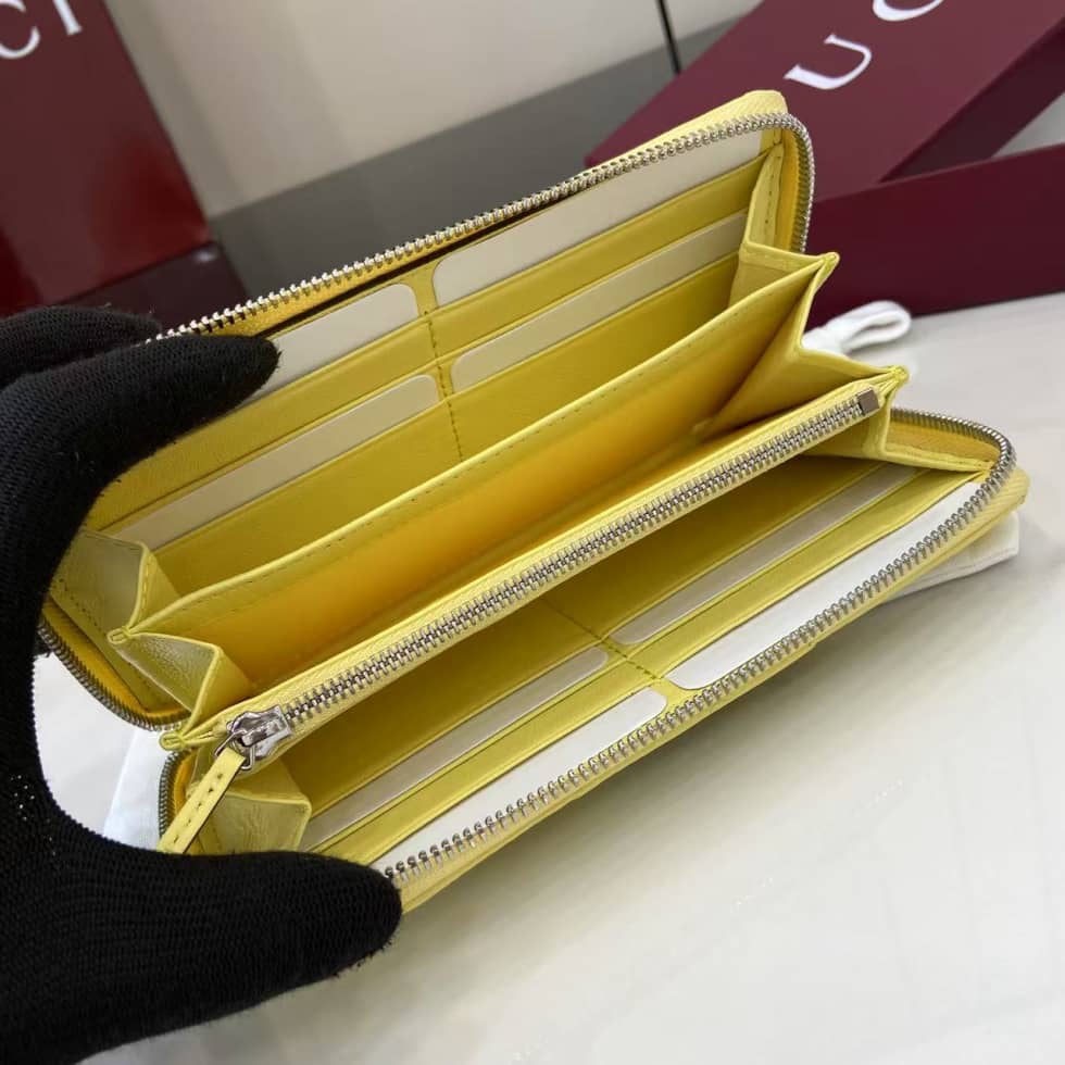 Gucci GG Marmont Leather Yellow Zip Wallet 837758_8_159468 Gucci GG Marmont Leather Yellow Zip Wallet 837758