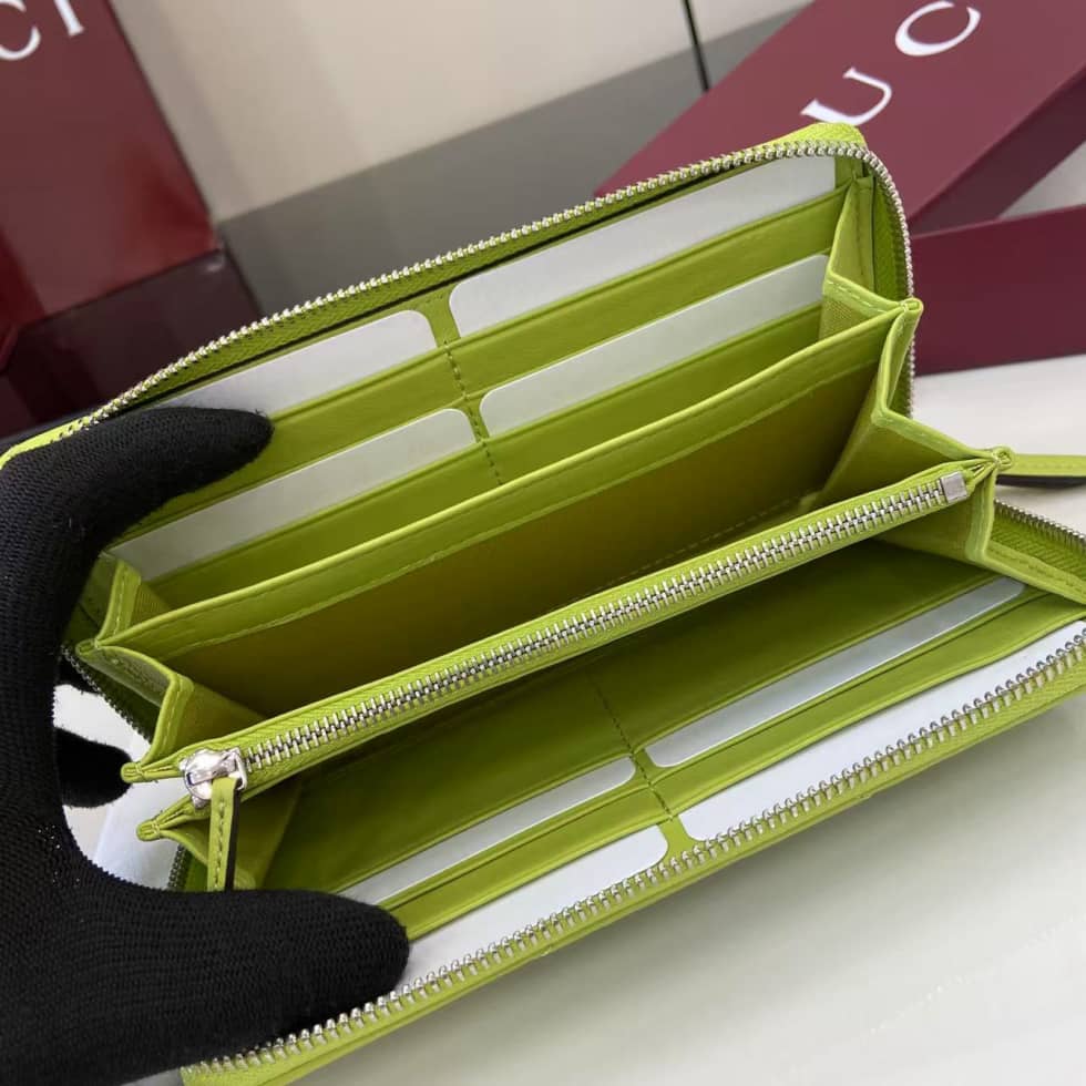 Gucci GG Marmont Leather Green Zip Wallet 837758_8_159478 Gucci GG Marmont Leather Green Zip Wallet 837758