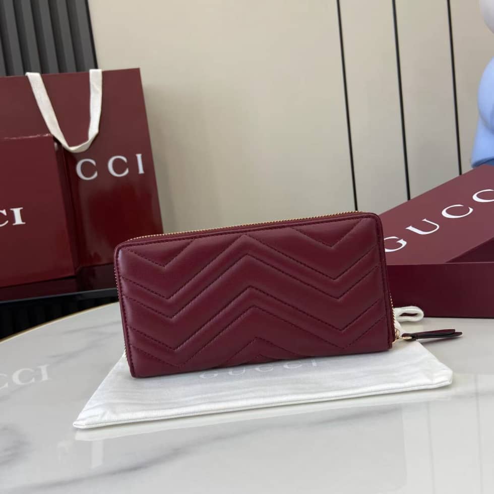 Gucci GG Marmont Leather Red Zip Wallet 837758_1_159518 Gucci GG Marmont Leather Red Zip Wallet 837758