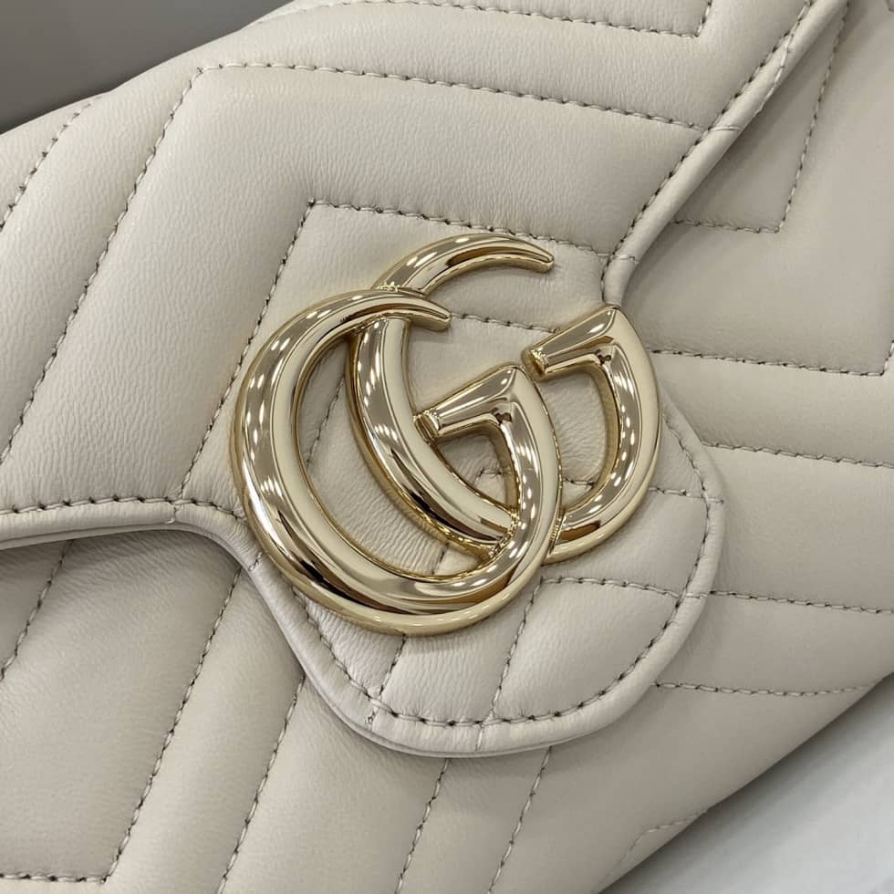 Gucci GG Marmont Leather White Wallet on Chain_5_159538 Gucci GG Marmont Leather White Wallet on Chain