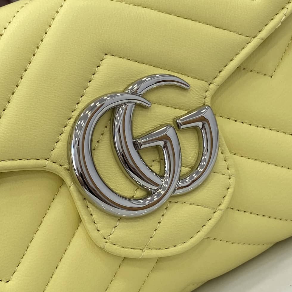 Gucci GG Marmont Leather Yellow Wallet on Chain_5_159558 Gucci GG Marmont Leather Yellow Wallet on Chain