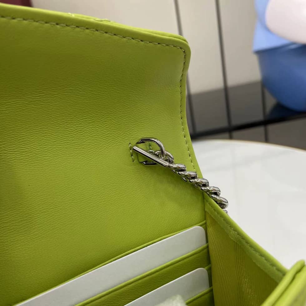 Gucci GG Marmont Leather Green Wallet on Chain_5_159568 Gucci GG Marmont Leather Green Wallet on Chain