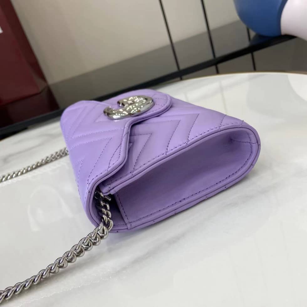 Gucci GG Marmont Light Purple Wallet on Chain_3_159588 Gucci GG Marmont Light Purple Wallet on Chain