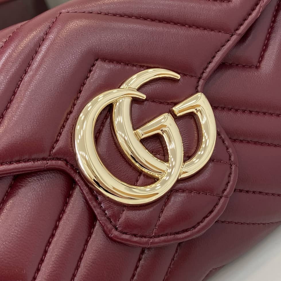 Gucci GG Marmont Red Wallet on Chain 837745_5_159608 Gucci GG Marmont Red Wallet on Chain 837745