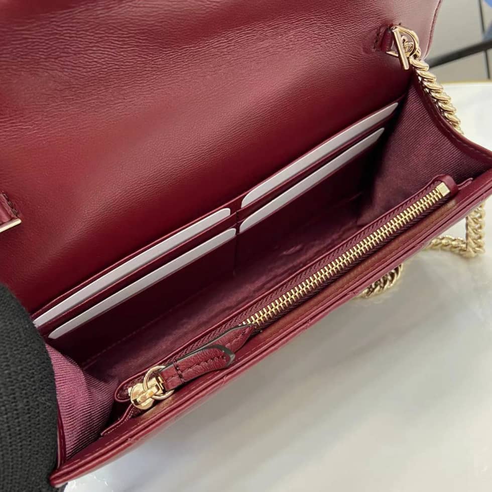 Gucci GG Marmont Red Wallet on Chain 837745_7_159608 Gucci GG Marmont Red Wallet on Chain 837745