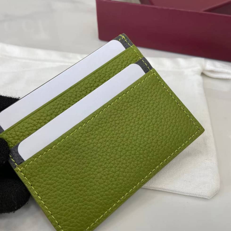 Gucci Logo Green Grey Bi-color Card Case 817043_5_159638 Gucci Logo Green Grey Bi-color Card Case 817043