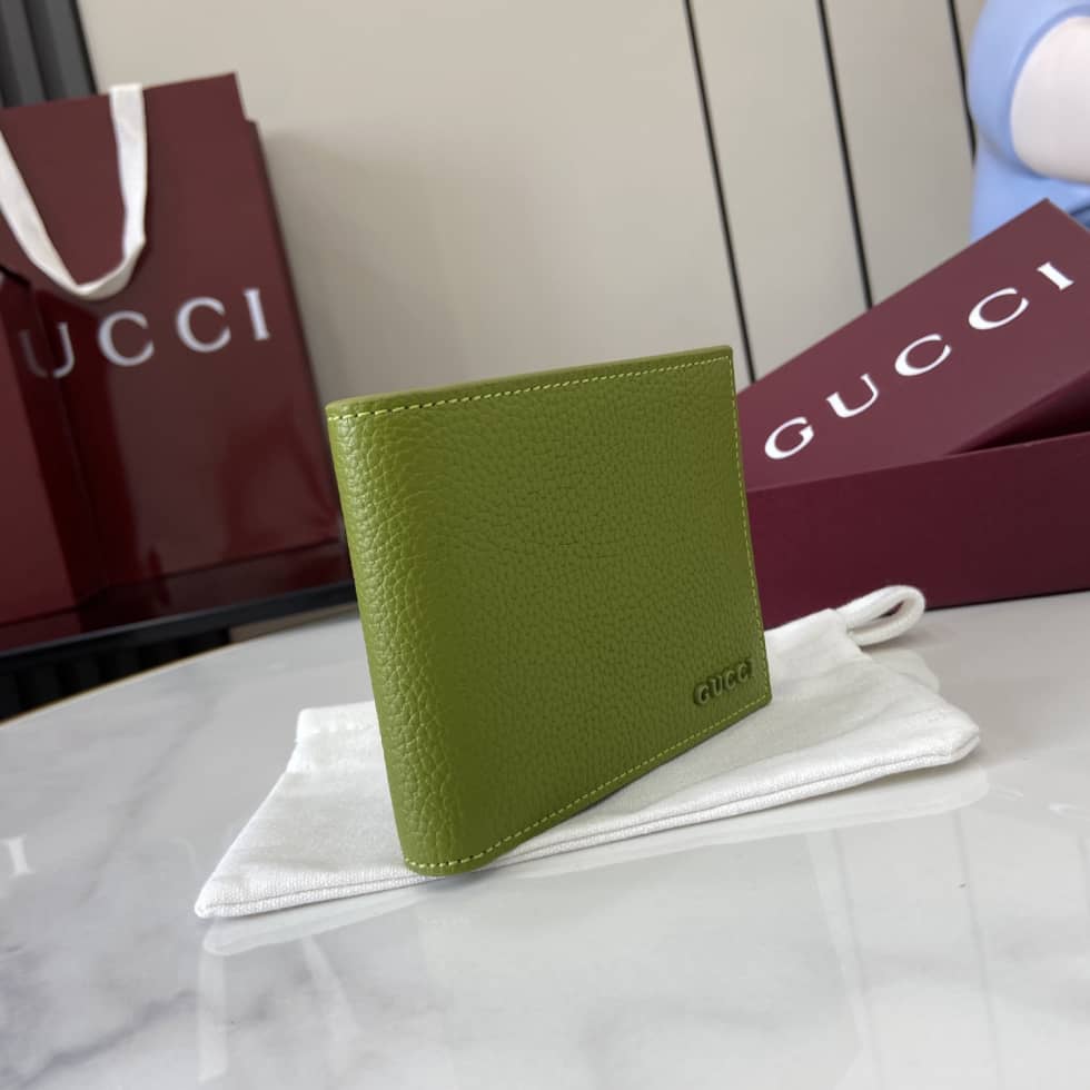 Gucci Leather Green Bi-color Bi-fold Wallet_1_159668 Gucci Leather Green Bi-color Bi-fold Wallet