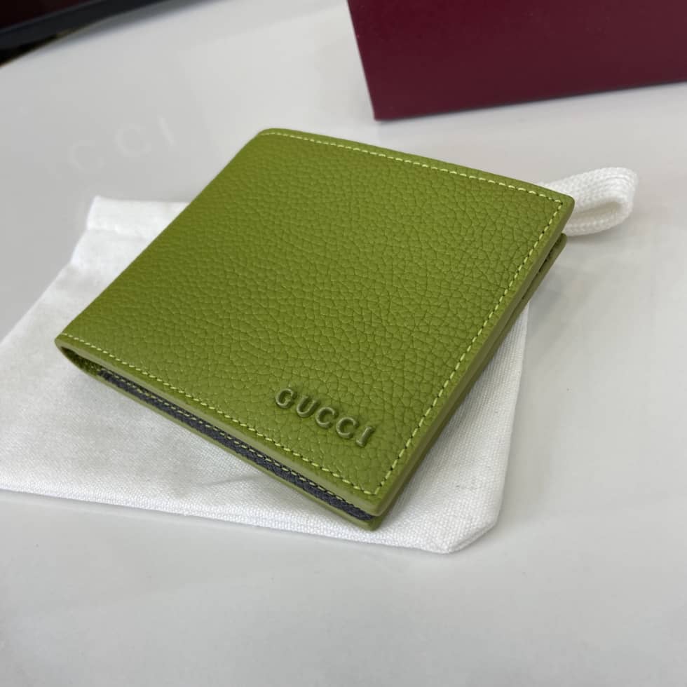 Gucci Leather Green Bi-color Bi-fold Wallet_3_159668 Gucci Leather Green Bi-color Bi-fold Wallet