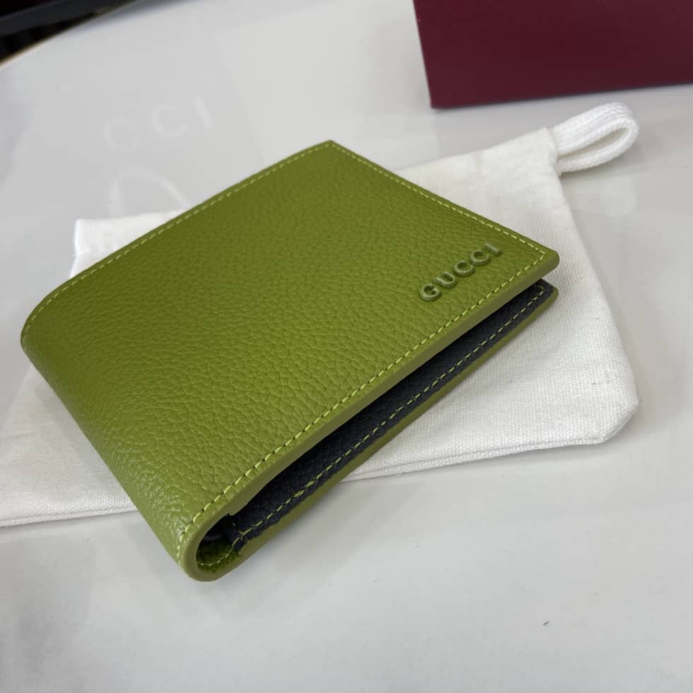 Gucci Leather Green Bi-color Bi-fold Wallet_4_159668 Gucci Leather Green Bi-color Bi-fold Wallet