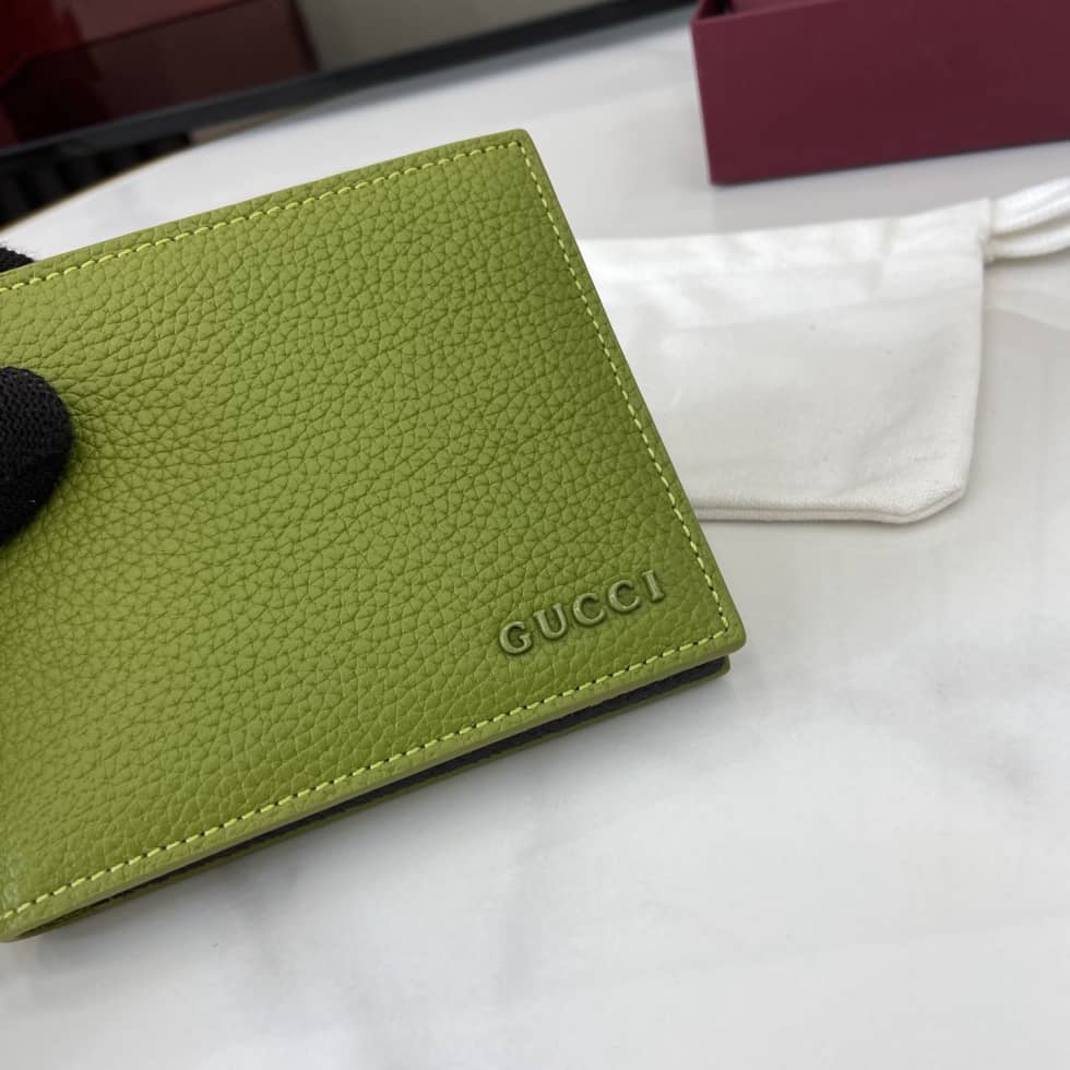 Gucci Leather Green Bi-color Bi-fold Wallet_5_159668 Gucci Leather Green Bi-color Bi-fold Wallet