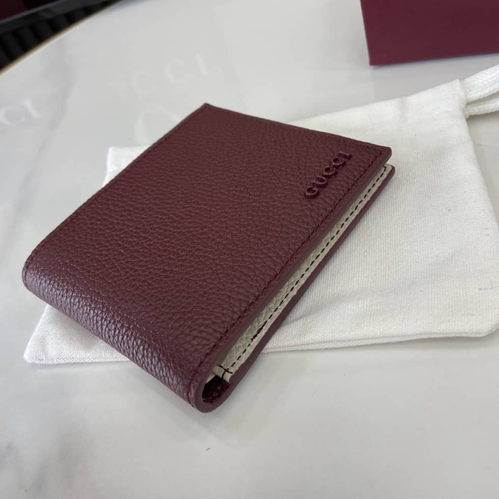 Gucci Leather Red Bi-color Bi-fold Wallet 817019_3_159678 Gucci Leather Red Bi-color Bi-fold Wallet 817019