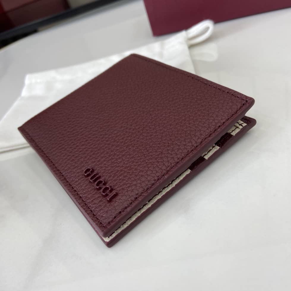 Gucci Leather Red Bi-color Bi-fold Wallet 817019_4_159678 Gucci Leather Red Bi-color Bi-fold Wallet 817019