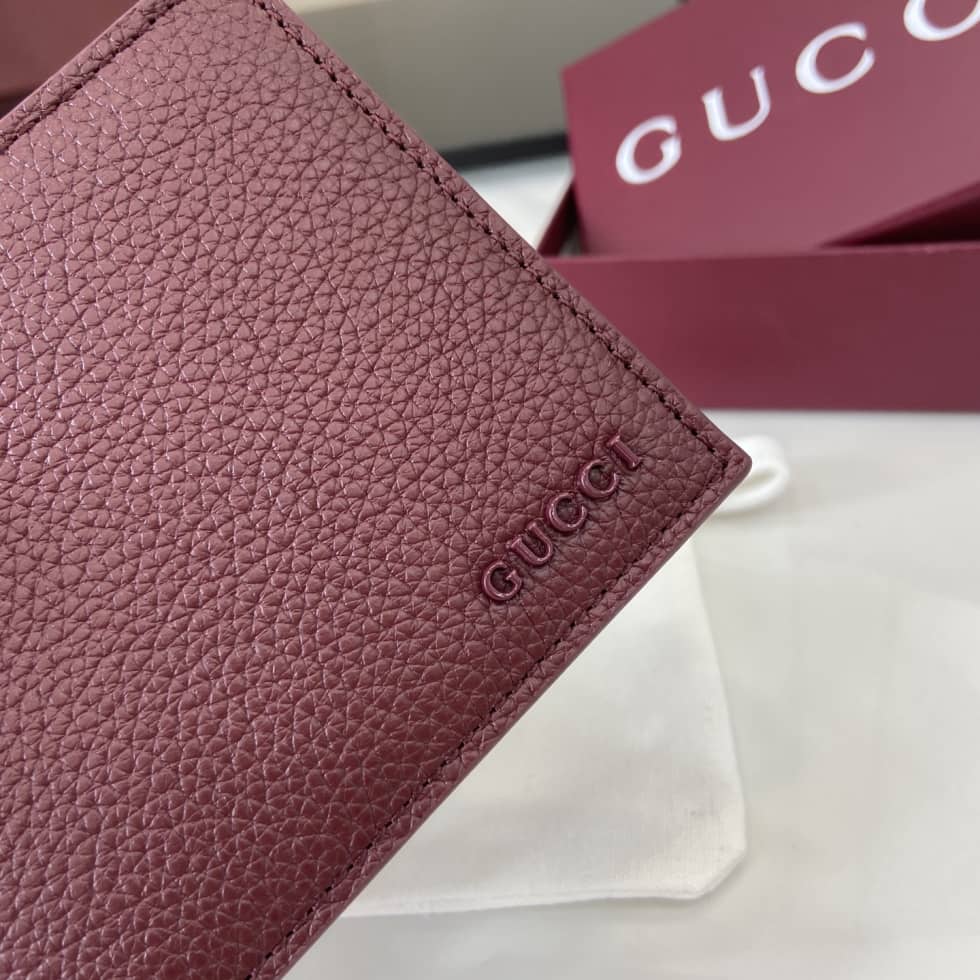 Gucci Leather Red Bi-color Bi-fold Wallet 817019_5_159678 Gucci Leather Red Bi-color Bi-fold Wallet 817019