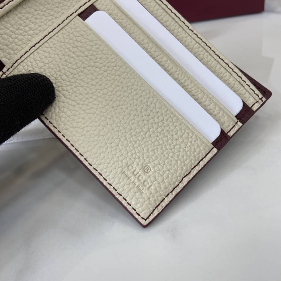 Gucci Leather Red Bi-color Bi-fold Wallet 817019_7_159678 Gucci Leather Red Bi-color Bi-fold Wallet 817019