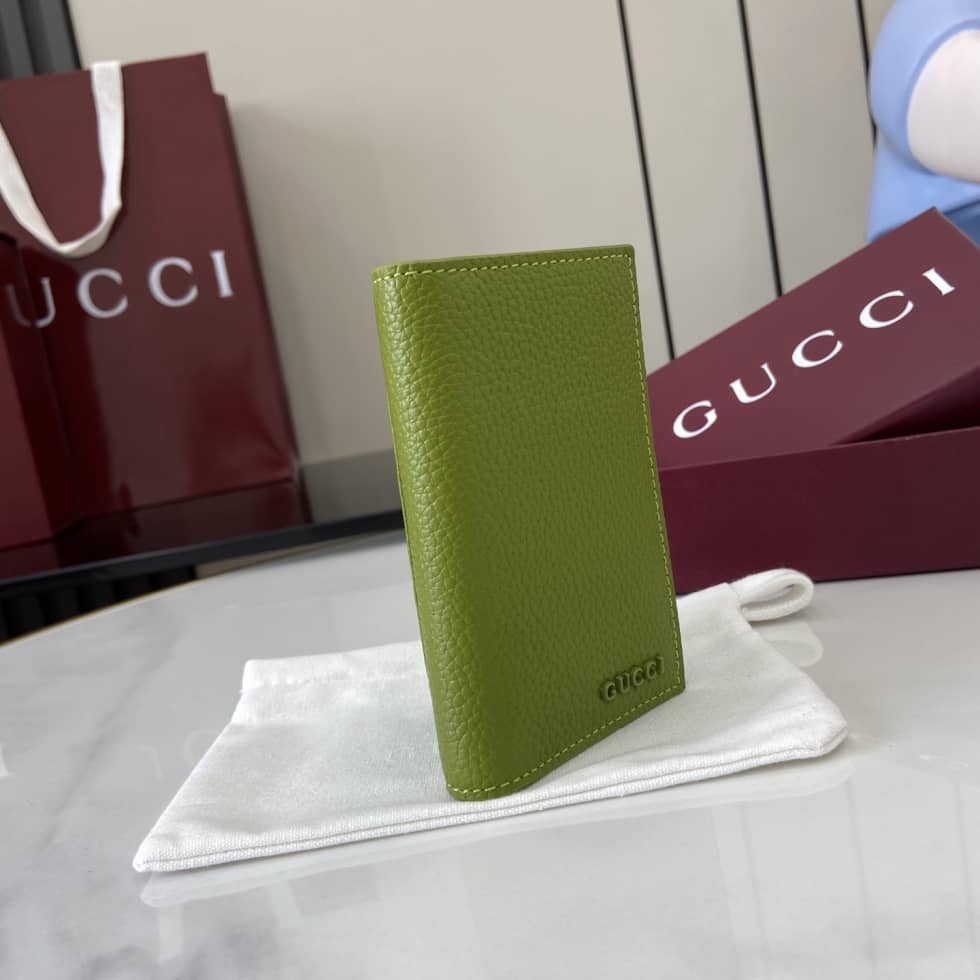 Gucci Leather Bi-color Card Case Green 817038_1_159698 Gucci Leather Bi-color Card Case Green 817038