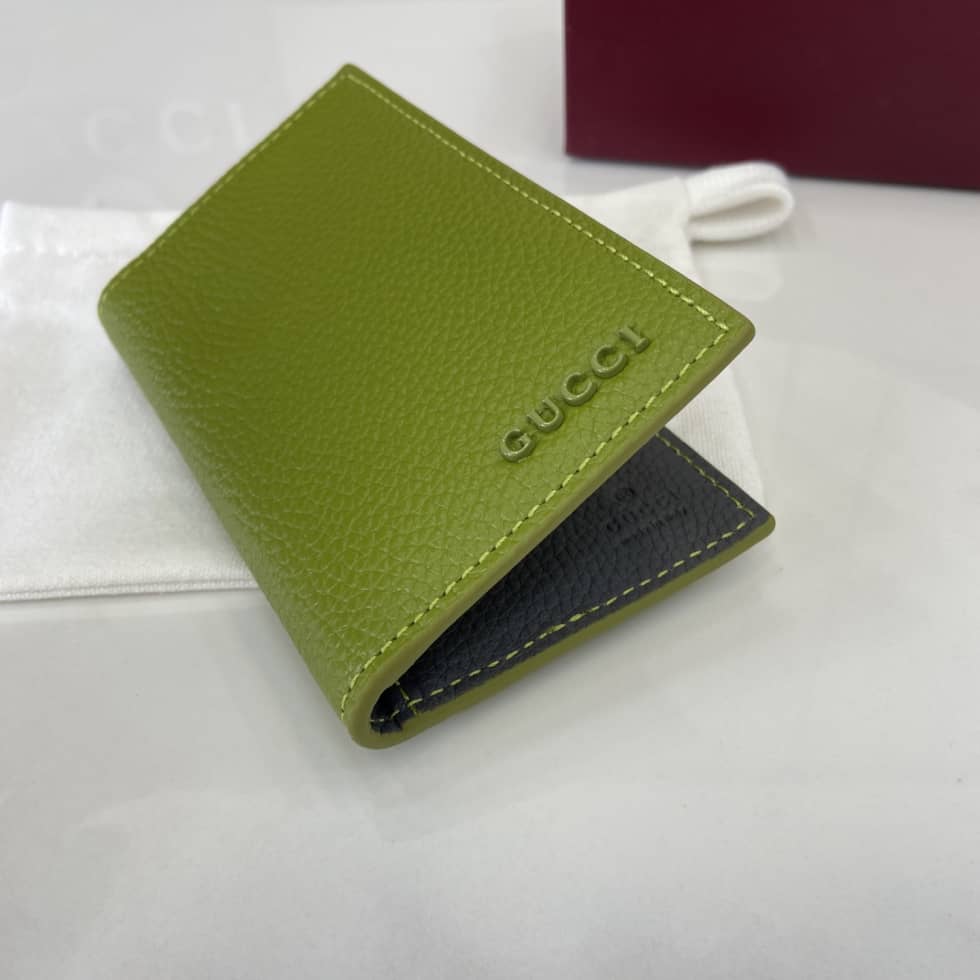 Gucci Leather Bi-color Card Case Green 817038_3_159698 Gucci Leather Bi-color Card Case Green 817038